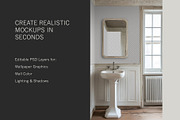Shabby Chic French Bathroom Mockup, a Household Mockup by Blixa 6 Studios (Thumbnail 3 of 7)