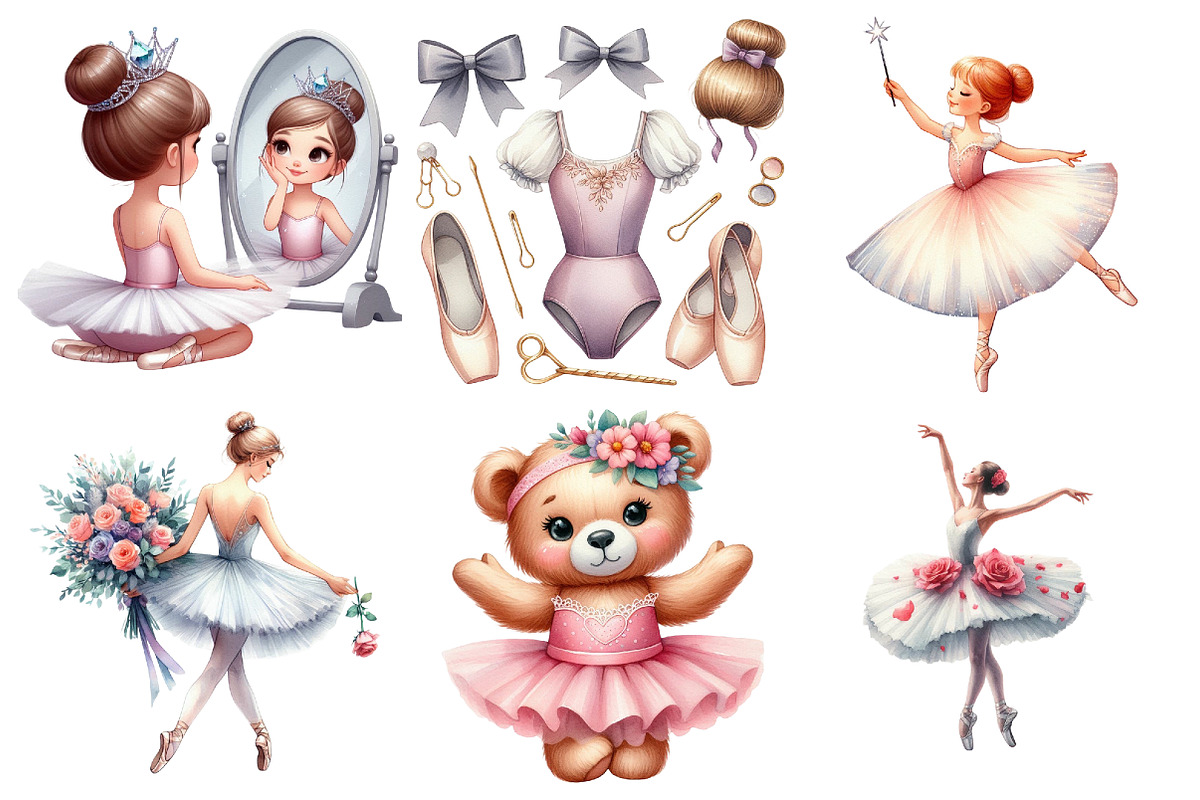 Cute Ballet Clipart, an Illustration by Pixels.Craft (Photo 6 of 10)