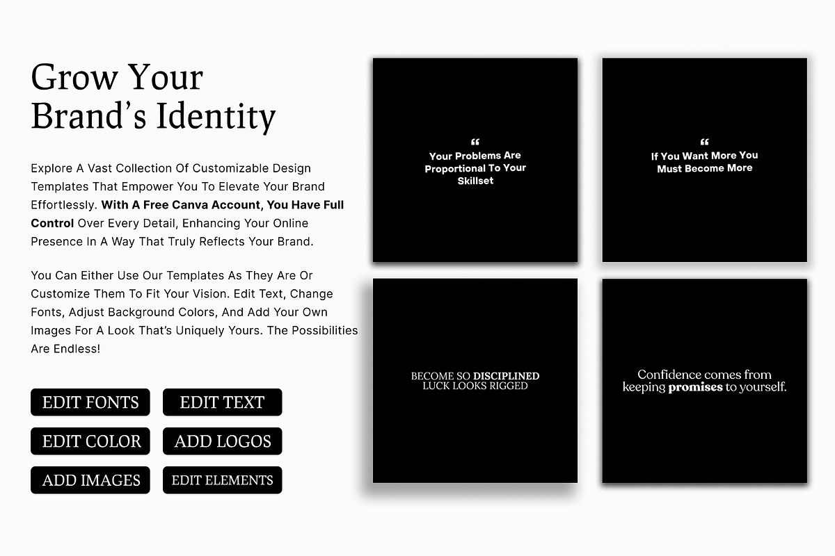 Powerful 50 Black Insatgram Template, a Social Media Template by RB Boutique (Photo 9 of 9)