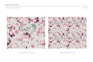 Hanami, Peonies And Sakura Patterns