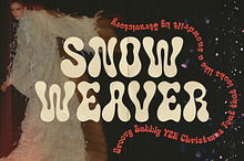 SnowWeaver Bubbly Christmas Font Y2K