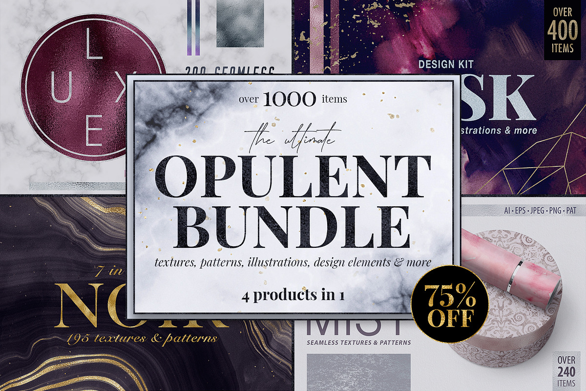 Textures & Patterns Bundle - 75% OFF, a Texture Graphic by CatJello Graphics (Photo 1 of 61)