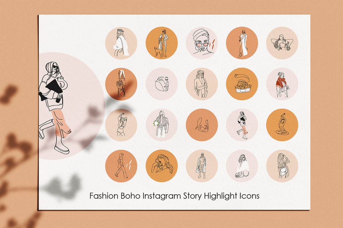 Boho Instagram Story Highlight Icons, a Social Media Template by velychko.ua (Photo 3 of 11)