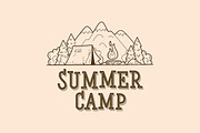 Let's go camping illustration set, an Illustration by tetiana.svirska (Thumbnail 4 of 13)