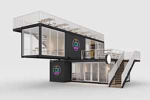 3D Model Container Cafe 8