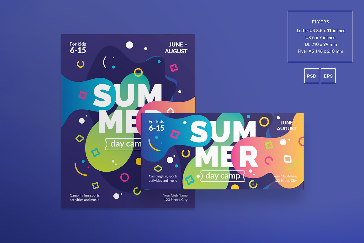 Mega Bundle | Summer Camp, a Poster Template by Amber Graphics (Photo 8 of 13)