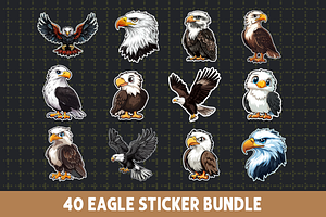 Eagle Sticker Bundle PNG