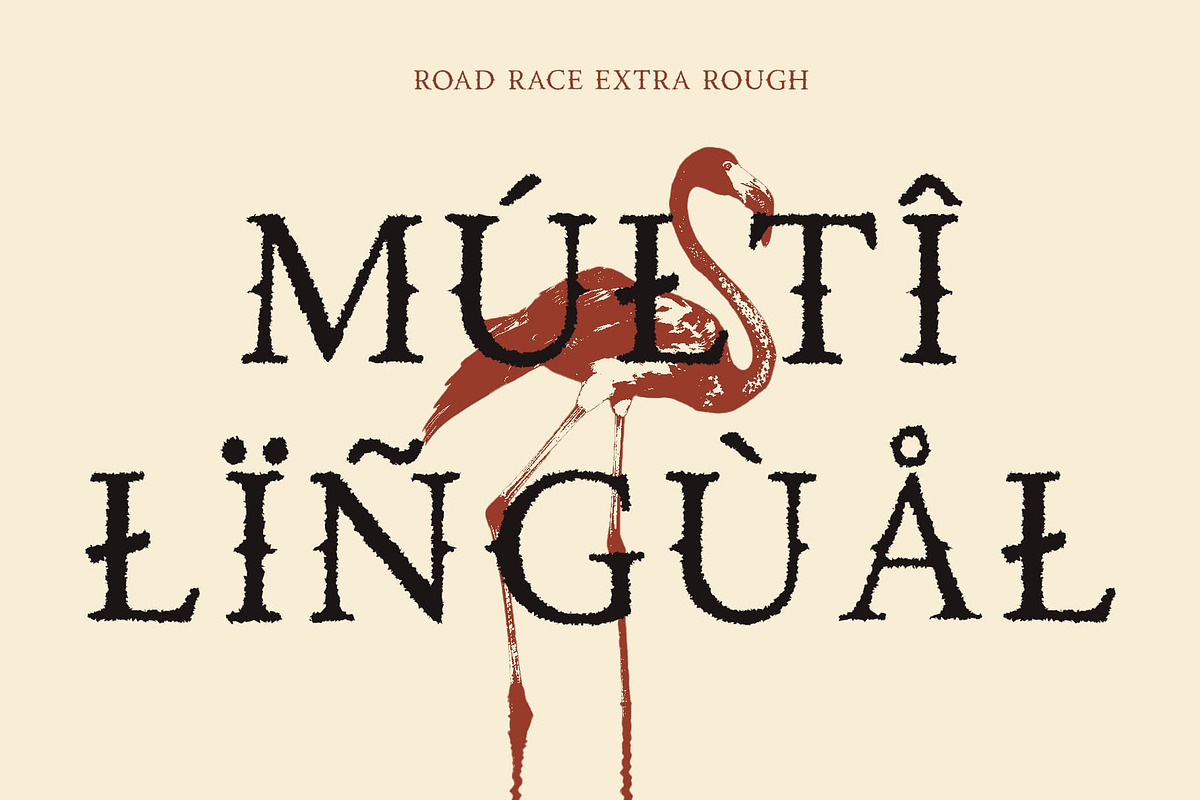 Road Race Extra Rough, a Serif Font by Craft Supply Co. (Photo 6 of 8)