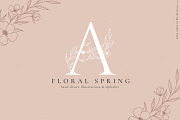 Floral Spring alphabet illustrations, an Illustration by Angele Kamp (Thumbnail 1 of 11)