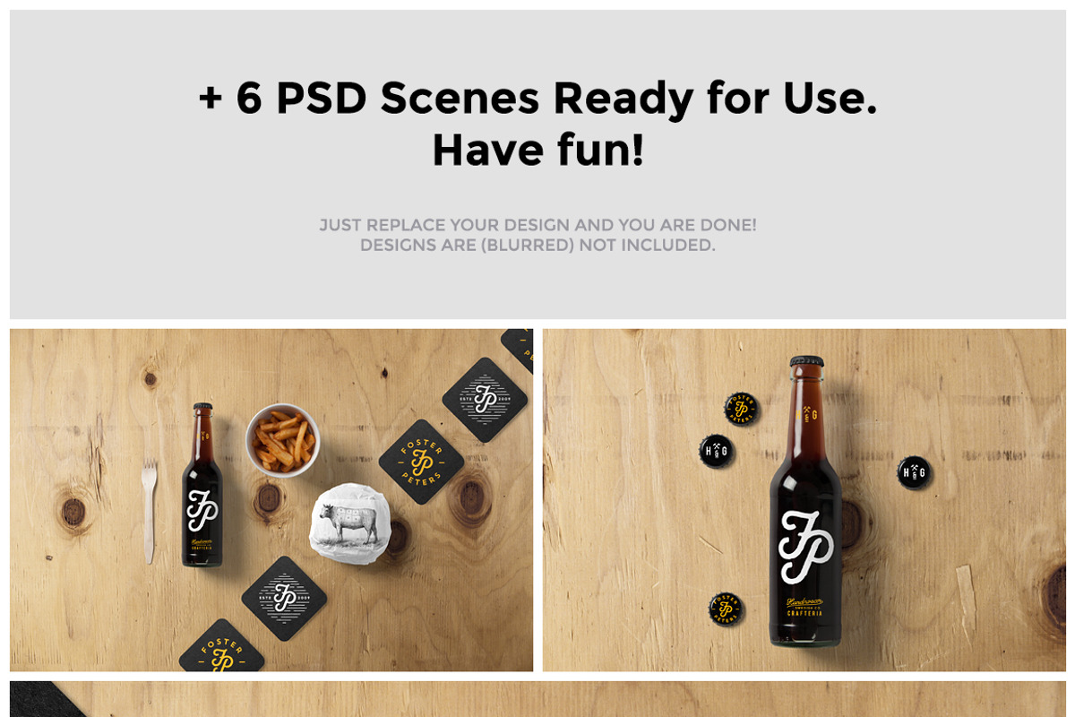 Burger Bar Stationery Mock-Up, a Product Mockup by forgraphic™ (Photo 5 of 5)