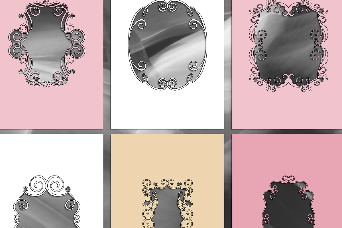 Curly Flourish Frames & Borders, an Object Graphic by venimo (Photo 13 of 15)