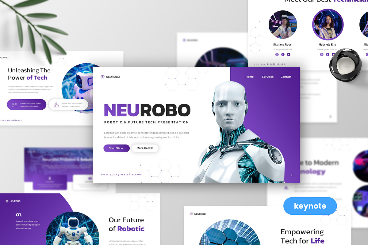 Neurobo - Robotic & Future Tech Key, a Presentation Template by MtvtdArt (Photo 1 of 6)