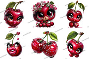 Glamorous Cherry Clipart, an Illustration by DreamArtGraphic (Thumbnail 4 of 4)