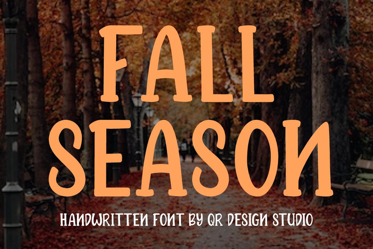 Autumn Orange, a Handwritten Font by QR Design Studio (Photo 2 of 9)
