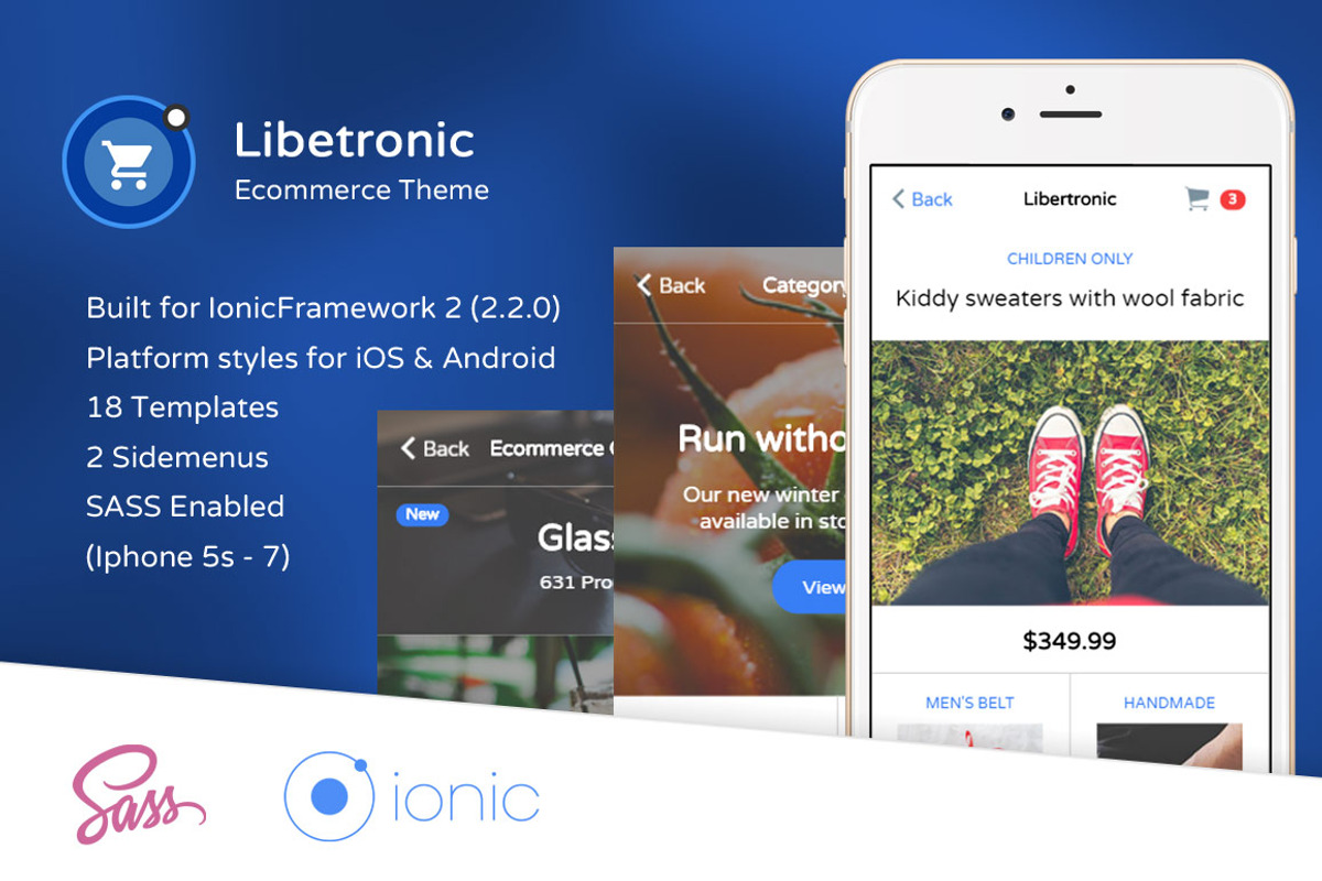Libertronic Shop theme ionic 2, a HTML Template by Audacitus (Photo 1 of 3)