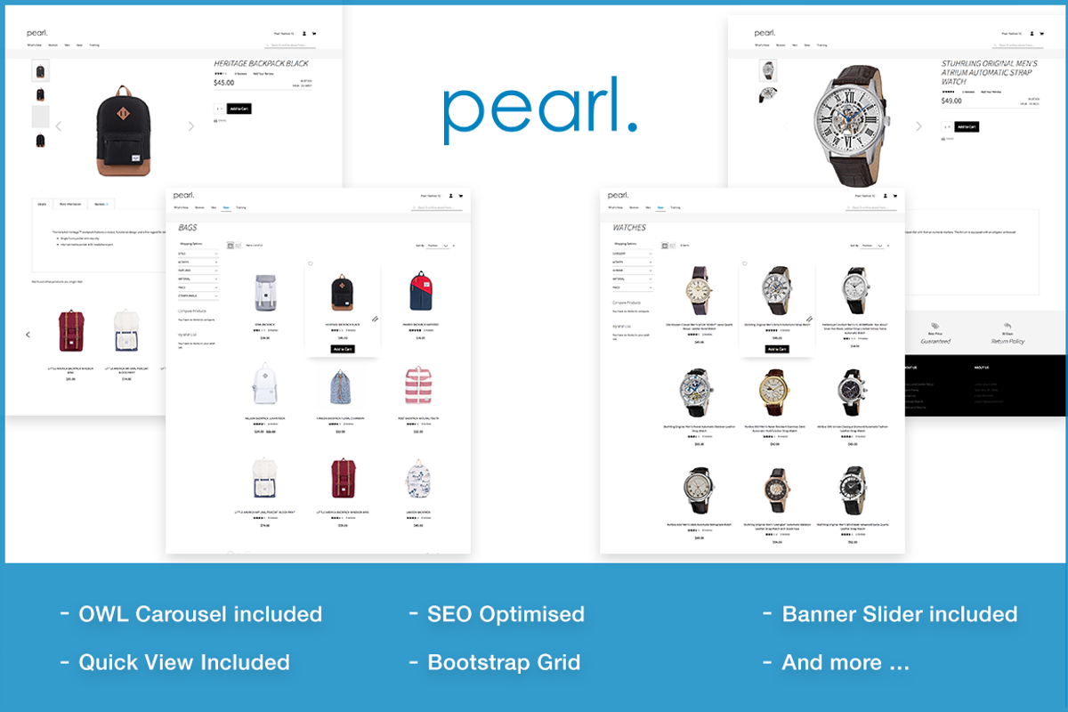 Pearl Responsive Theme Magento 2, a Websites & App Template by WeltPixel (Photo 3 of 9)