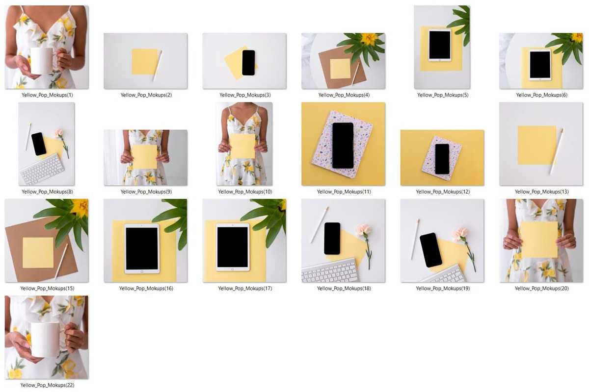 Yellow Pops Mockups (15+ Images), an iPhone Mockup by Ivory Mix (Photo 2 of 2)