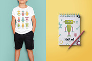 CUTE ROBOTS hand drawn clipart set, an Animal Illustration by Alina Mubarak (Thumbnail 9 of 11)
