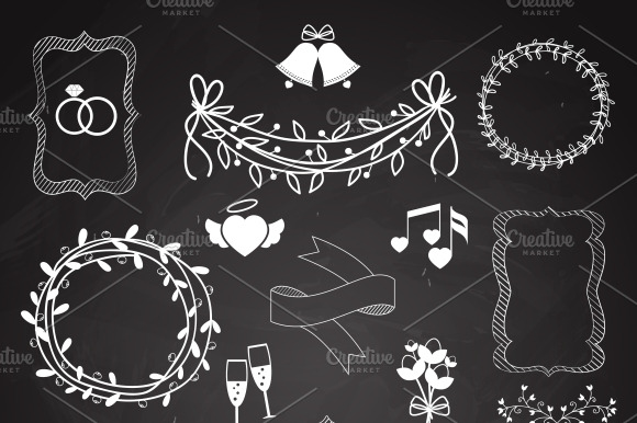 Wedding Chalkboard Banners Ribbons