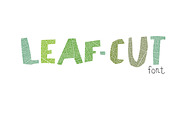 Leaf cut font. Cut-out shape, a Font by pashabo (Thumbnail 1 of 5)