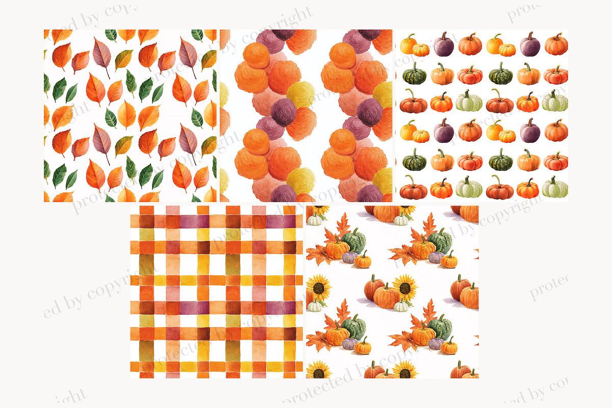 Autumn Paper Pattern Background JPEG, a Pattern Graphic by GlamArtZhanna (Photo 4 of 4)