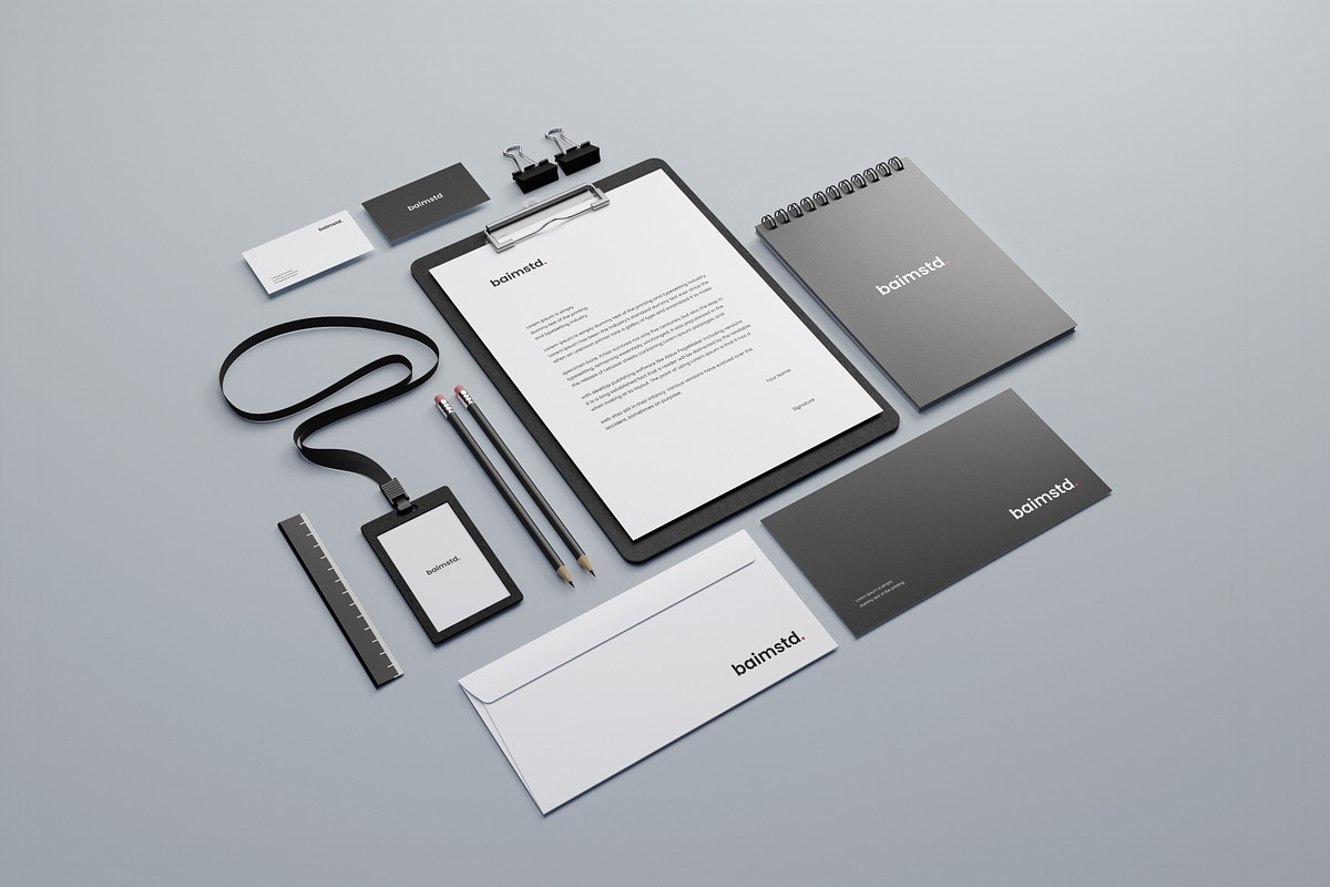 Brand Identity Mockup, a Books & Magazine Mockup by baim_std