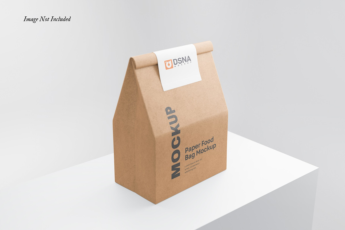 Paper Food Bag Mockup, a Packaging Mockup by DSNA Mockup (Photo 4 of 6)