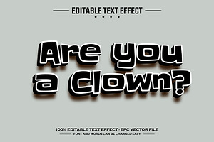 Clown editable text effect template, a Layer Style Add-On by nicemorning