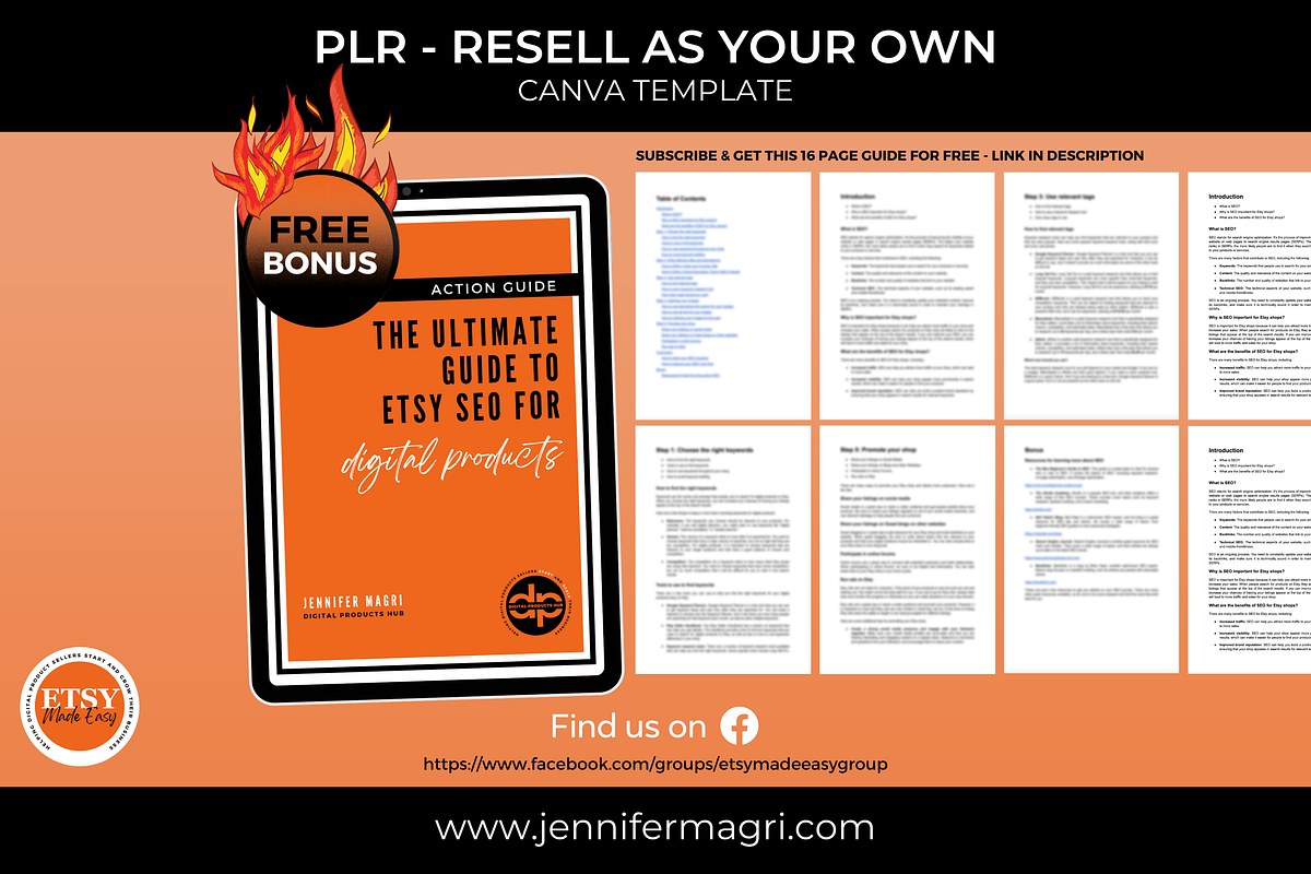 PLR Meal Planner for Resellers, a Templates & Theme by Jennifer Magri Templates (Photo 6 of 8)