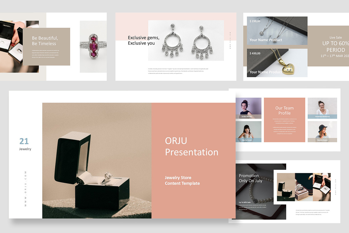 Orju : Jewelry Brand Google Slides, a Presentation Template by Punkl Camp (Photo 1 of 16)