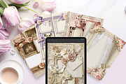 59 Vintage Rose Wedding Journal Kit, a Pattern Graphic by LA Design (Thumbnail 5 of 10)