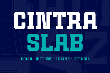 Cintra Slab Font Family, a Slab Serif Font by Graviton Font Foundry