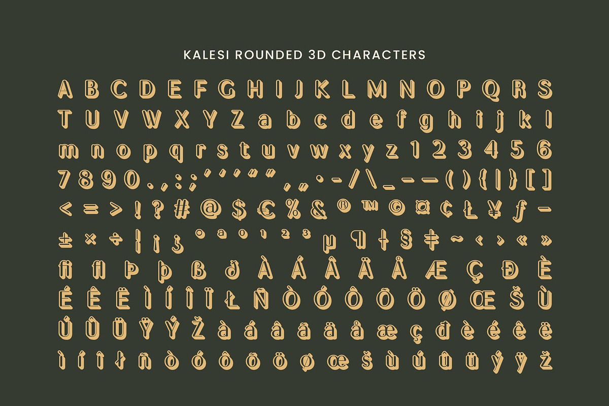 Kalesi Rounded 3D, a Sans Serif Font by Craft Supply Co. (Photo 8 of 8)