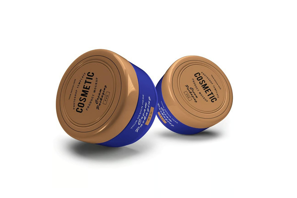 Cosmetic Cream Jar Mockup Template, a Packaging Mockup by DesignRushMarket (Photo 7 of 11)