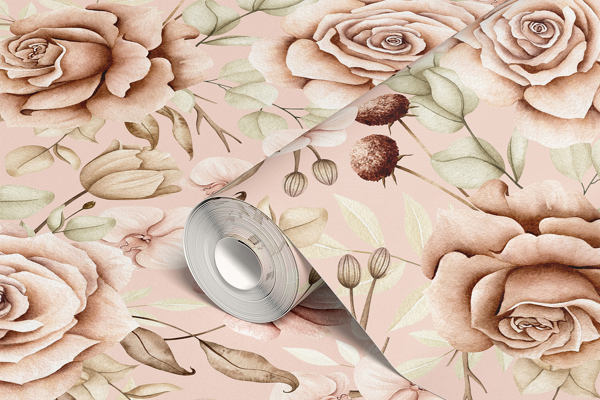 Watercolor Boho Fall Dusty Rose Set, a Decorative Illustration by Carol Lozove (Photo 61 of 74)