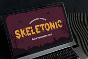 Skeletonic | Bone Halloween Font, a Blackletter Font by Denustudios (Thumbnail 9 of 12)