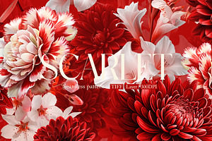 Scarlet Seamless Pattern Design