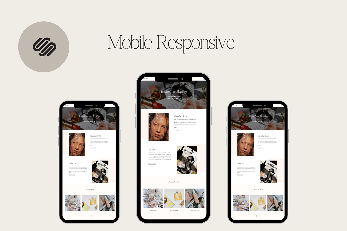Glam E-Commerce Squarespace Template, a Squarespace Template by Beliveart (Photo 3 of 5)