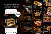 Burger & Fast Food Template | Canva, a Social Media Template by The Social Stuff (Thumbnail 1 of 9)
