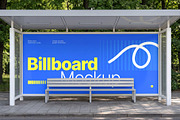 Bus Stop Billboard Mockup Template, an Advertising Mockup by graphypix (Thumbnail 1 of 4)