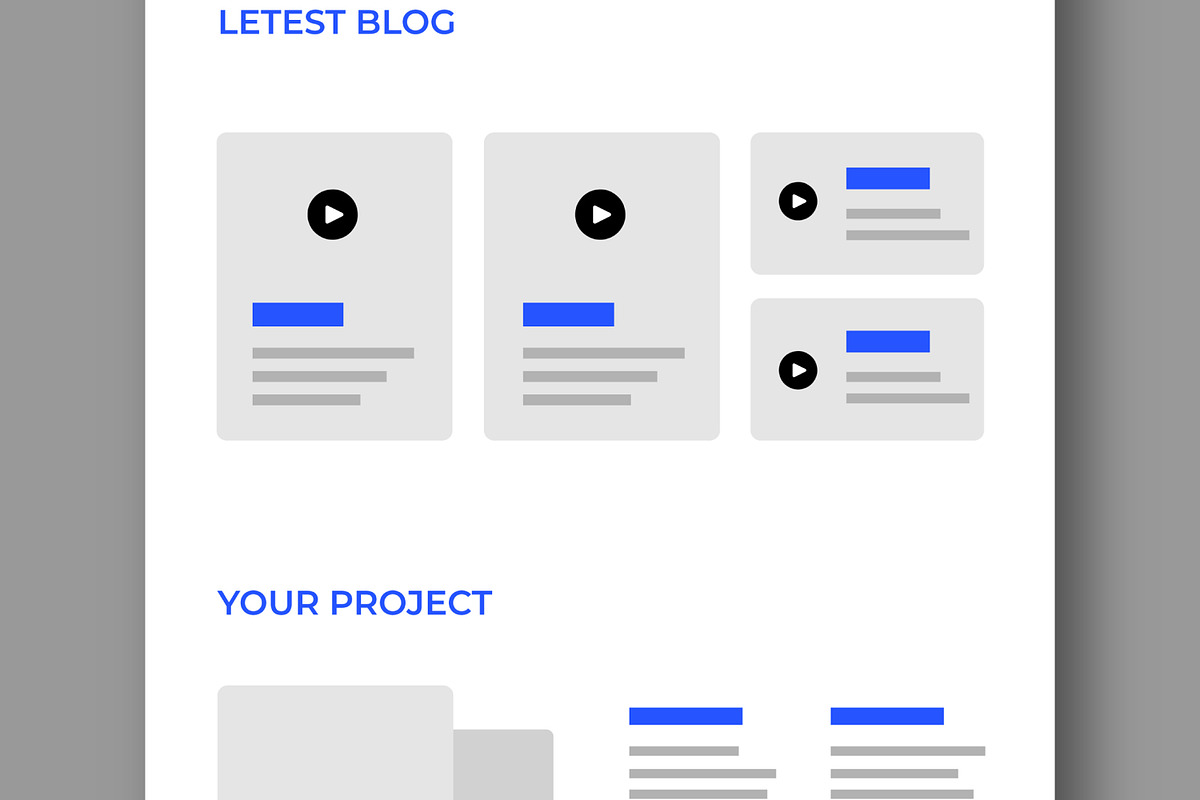 UI Website Wireframe Layout Kit, a Wireframe Template by MightyDesign (Photo 3 of 10)