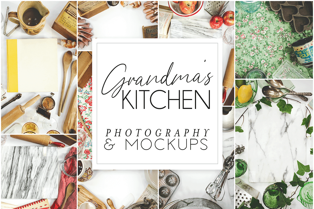 Grandma's Kitchen Photography Bundle, a Social Media Template by Ashley Alexandra Design (Photo 1 of 12)