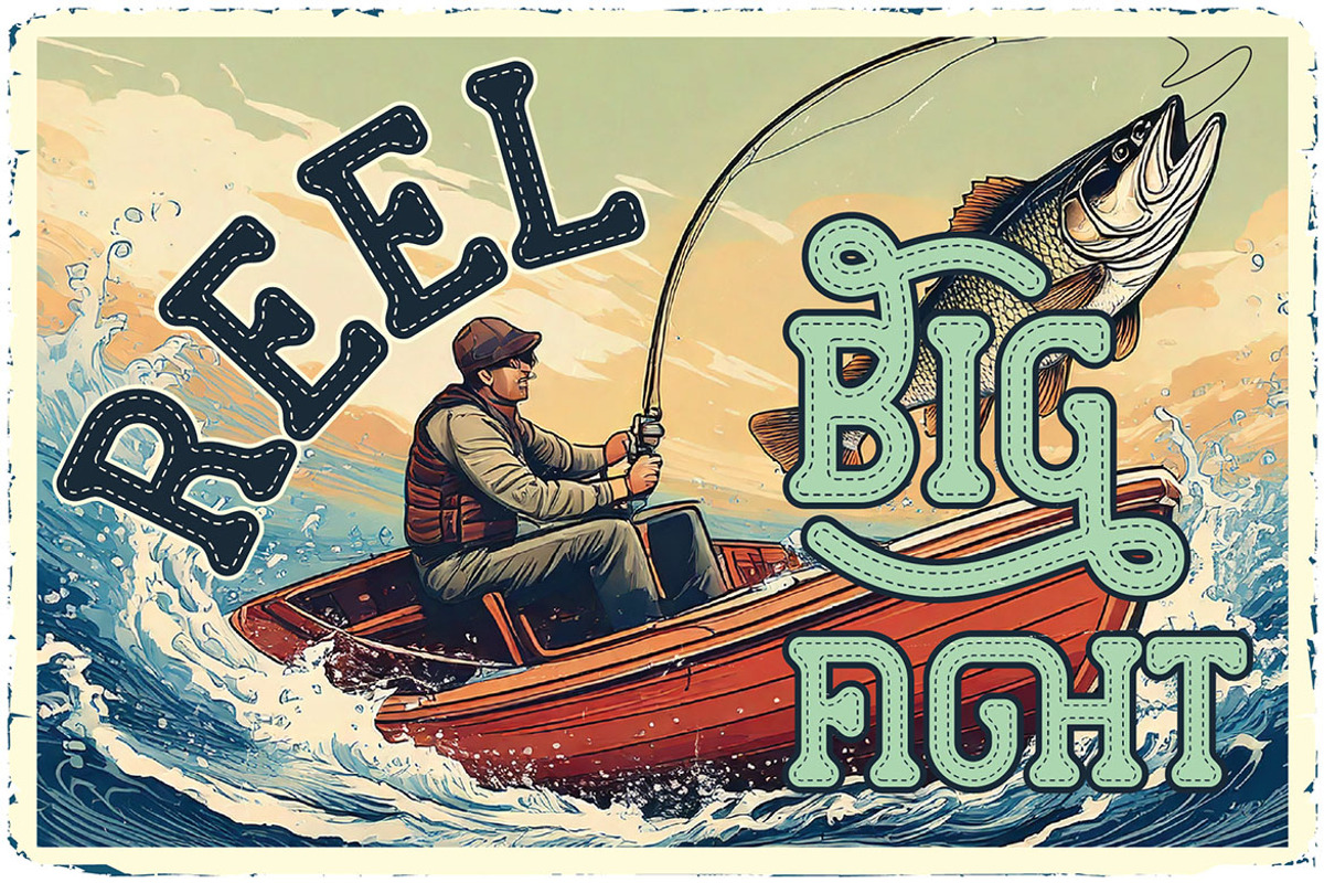 Lazy Fishman Retro Display Font, a Serif Font by JumboDesign (Photo 4 of 6)