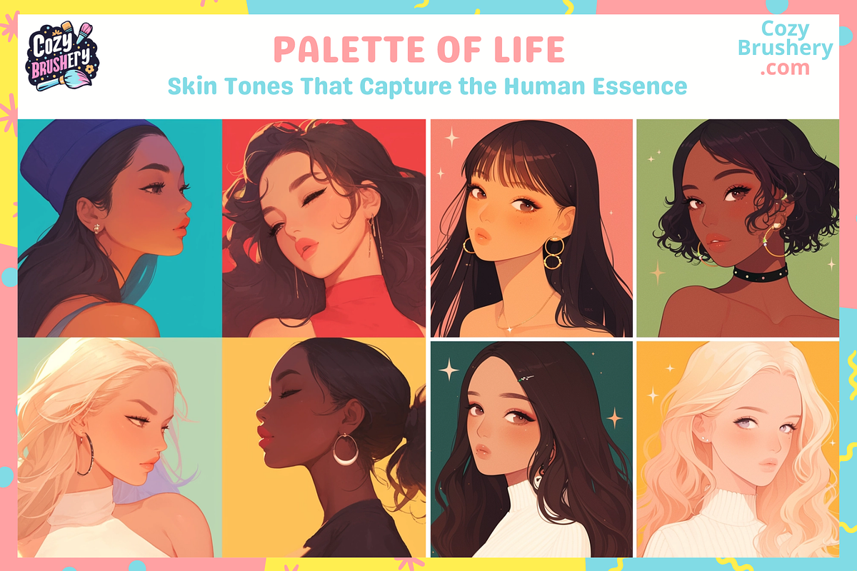 Procreate Skin Tone Swatches Palette, a Brush Add-On by Cozy Brushery (Photo 4 of 5)