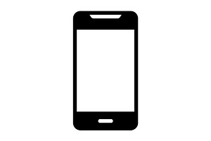 Mobile smartphone solid icon, a Solid Icon by Creative priyanka