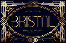 Bristal - Modern Art Deco Font