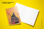 Halloween Skeleton 5x7 Card Template, a Card Template by creatsy5 (Thumbnail 3 of 5)
