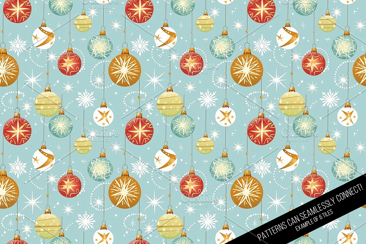 Vintage Holiday Digital Paper, a Pattern Graphic by Chromolume Studio (Photo 23 of 28)