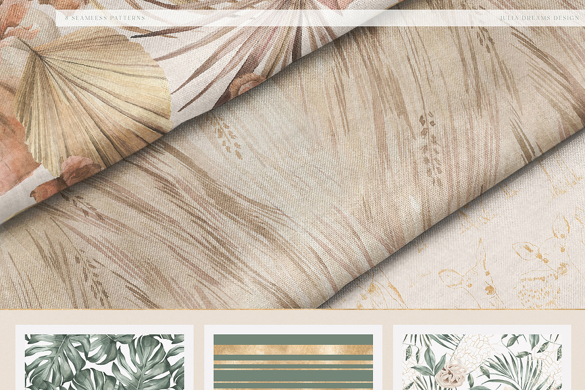 Modern Oasis Watercolor Collection, an Animal Illustration by Julia Dreams (Photo 8 of 10)