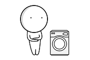 Set of icons about washing and clean, an Icon by JK comics (Thumbnail 5 of 6)